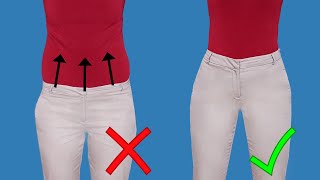 A sewing trick on how to upsize trousers from a low waist to a high one [upl. by Ettevahs208]