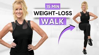 Best Walking Exercise For Weight loss  15 Minute Walk At Home Women Over 50 [upl. by Lachish822]