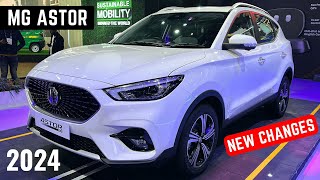 New MG Astor Updated New Model 2024  New Changes Features Price  Hyundai Creta amp Seltos Rival [upl. by Arammat]