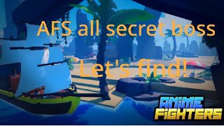 Anime Fighters simulator find all secret boss [upl. by Eckmann]