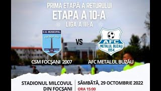 Fotbal L3 SDV TV CSM 07 Focsani  Metalul Buzau [upl. by Padraic]