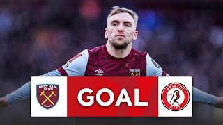 GOAL  Jarrod Bowen  West Ham United 10 Bristol City  Third Round  Emirates FA Cup 202324 [upl. by Atinal]