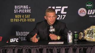 UFC 217 TJ Dillashaw postfight press conference [upl. by Htebazile]