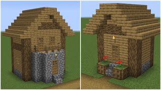 How to build a Minecraft Village Small House 5 amp 6 114 plains [upl. by Sharla]