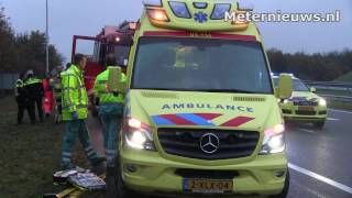 Ernstig ongeval op a32 bij Meppel [upl. by Suilmann]