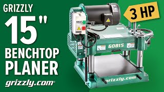 Grizzly 15quot 3 HP HeavyDuty Planer G0815 [upl. by Larina]