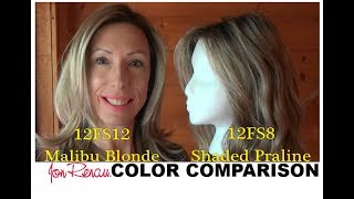 JON RENAU WIGS 12FS12 Malibu Blonde and 12FS8 Shaded Praline Color Comparison [upl. by Esilana]