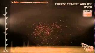 Chinese Confetti Airburst Stage Pyrotechnic Demo LeMaitre [upl. by Remde628]