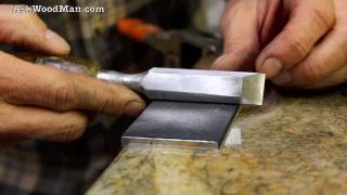 Using WetDry Sandpaper To Flatten Chisels and Plane Irons • Complete Sharpening Series Video 9 [upl. by Sandye]