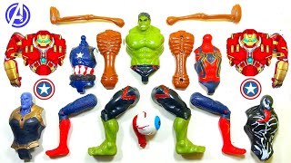 Merakit Mainan SpiderMan Vs Sirenhead Vs Hulk Smash Vs Thanos Vs Venom Vs Captain America [upl. by Samala]