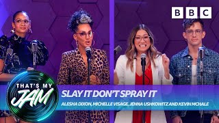 Slay It Don’t Spray It with Alesha Dixon Michelle Visage Kevin McHale and Jenna Ushkowitz 💦 BBC [upl. by Stahl]