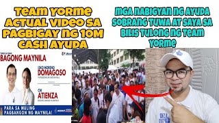 Team YORME ACTUAL VIDEO sa pagbigay ng 10M na CASH AYUDA Sobrang saya ng mga nasunugan [upl. by Arbed]