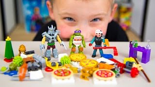 HUGE Teenage Mutant Ninja Turtles Advent Calendar Surprise Toys TMNT Christmas Toys Kinder Playtime [upl. by Rebane]