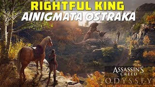 Rightful King  Lakonia  Ainigmara Ostraka Puzzle Location and Solution  AC ODYSSEY [upl. by Debbi]