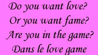 Love Game Lady GaGa Lyrics [upl. by Leiahtan]