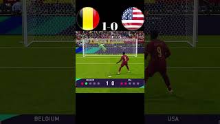 🎯BELGIUM VS USA  PENALTY SHOOTOUT shorts short viralvideo trending [upl. by Nageet553]