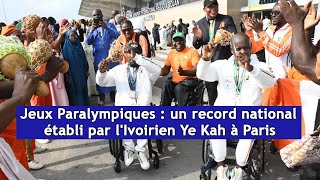 Jeux Paralympiques  un record national établi par lIvoirien Ye Kah à Paris  DRM News Français [upl. by Ardiekal]