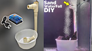 DIY Sand Waterfall for Aquarium  How to make aquarium underwater waterfall Decoration [upl. by Anitsrihc]