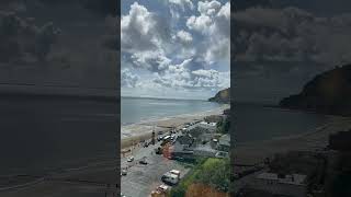 Shanklin Beach Top View  UK 🇬🇧 travel beach scenicviews clouds view vibes uk [upl. by Bibi]