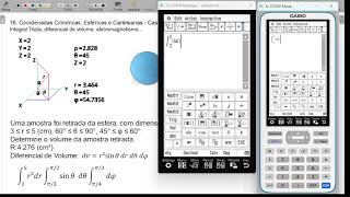 17 Coordenadas Cartesianas Cilindricas e Esféricas na Casio fx cg500  Integral Tripla [upl. by Miun328]