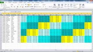 Creating your Employee Schedule in Excel [upl. by Icken]