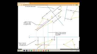 Tutorial geometría descriptiva 8  Filo y verdadera forma de un plano [upl. by Ahtnamas]