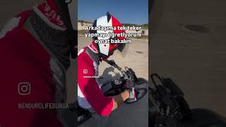 Çok hızlı öğreniyor 😅 yamaha wr125x motovlog tekteker [upl. by Asilahs]