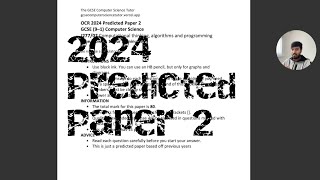 2024 OCR J277 GCSE Computer Science Predicted Paper 2 Walkthrough [upl. by Tayler585]