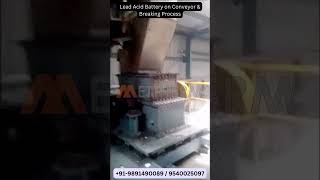 Lead Acid Battery Breaking amp Separation batteryrecycling recycling batteryscrap [upl. by Ida22]