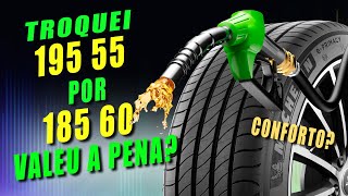 Trocar de Pneu 19555 R15 para 18560 R15 Vale a Pena [upl. by Etteuqal]