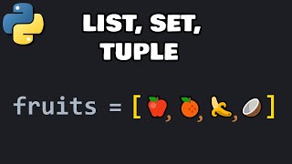 Python lists sets and tuples explained 🍍 [upl. by Aileek]