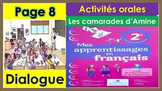 activités orales les affaires de classe mes apprentissages en français2aeppage 8dialogue [upl. by Okramed]