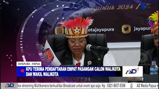 KPU TERIMA PENDAFTARAN EMPAT PASANGAN CALON WALIKOTA DAN WAKIL WALIKOTA [upl. by Gothar]