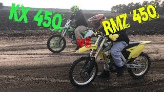 KX 450 vs RMZ 450 [upl. by Inessa]