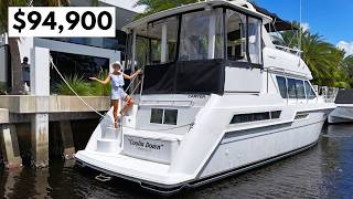 ONLY 94900 YachtHome🤩 1998 Carver 405 Aft Cabin Motor Yacht Tour [upl. by Dibri]