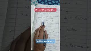 Closure Property Rational Numbers class8 Notesviral trending ytshorts election motivation [upl. by Eimareg]