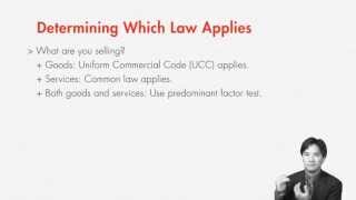 Contract Law Determining Which Law Applies UCC or Common Law  quimbeecom [upl. by Immij]