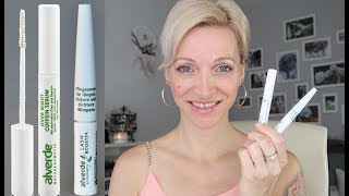 Wimpernserum Review  Lash Booster amp Coffein Over Night Serum Alverde [upl. by Gnouv]