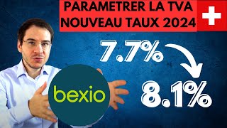 BEXIO Comment paramétrer les nouveaux taux TVA 2024 [upl. by Teryl]