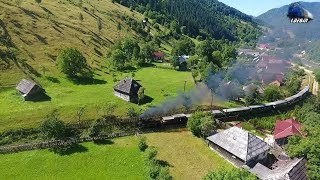 Drone Mocanita 764469 CFF Dampflok amp Tren Turistic pe Valea Vaserului  02 August 2017 [upl. by Karlie67]