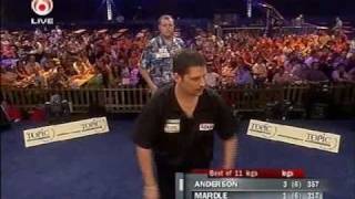 Gary Anderson vs Wayne Mardle Part 2  2007 International Dart League  1st Round [upl. by Fillender]