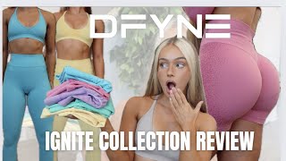 DFYNE IGNITE COLLECTION IN DEPTH TRY ON HAUL amp REVIEW  NEW SEAMLESS SCRUNCH SHORTS 2024 worth it [upl. by Eiffe]