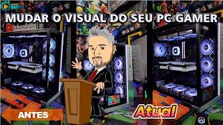 MUDAR O VISUAL DO SEU PC GAMER 👉 FANs Reversas  Tela de Monitoramento de PC 5 polegadas [upl. by Kered]