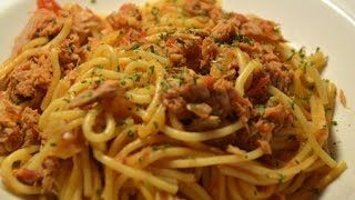 Recette cookeo Spaghettis sauce au thon weight watchers [upl. by Ehav994]