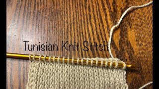 Tunisian Knit Stitch Tutorial LeftHanded [upl. by Dennie573]