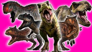 INDOMINUS REX and TYRANNOSAURUS REX and CARNOTAURUS JURASSIC WORLD MUSICAL Song LHUGUENY [upl. by Inesita]