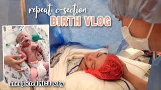 Emotional CSection Birth Vlog Pt 1  Scheduled birth of our 2nd baby boy  NICU experience [upl. by Manville]