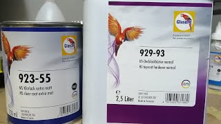 Application of Glasurit Matt Clearcoat 92355 with 92993 hardener [upl. by Adabelle553]