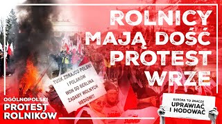 rolnicy mają dość Wybuchowo i gorąco na proteście w Warszawie [upl. by Drofniw]