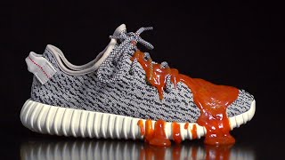 How to protect adidas Yeezy 350 Boost vs Ketchup  Crep Protect spray  Test 6 [upl. by Yanrahs]